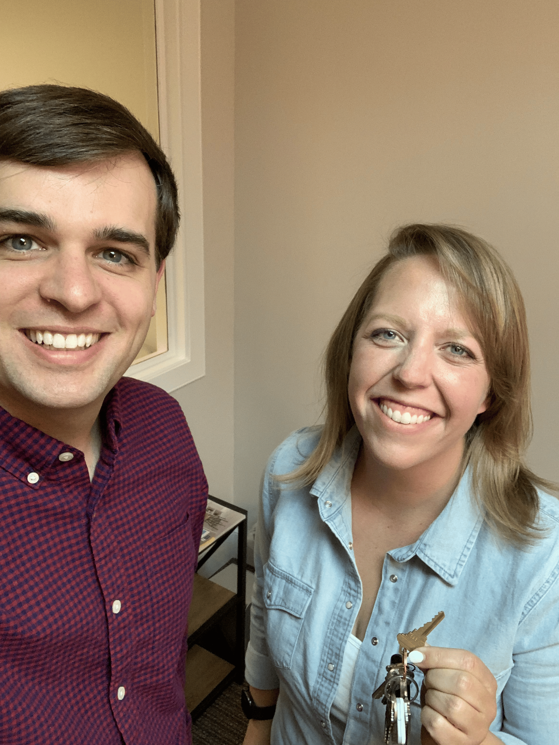 Closing photo for a first-time buyer purchase in Centreville, VA with David Mount