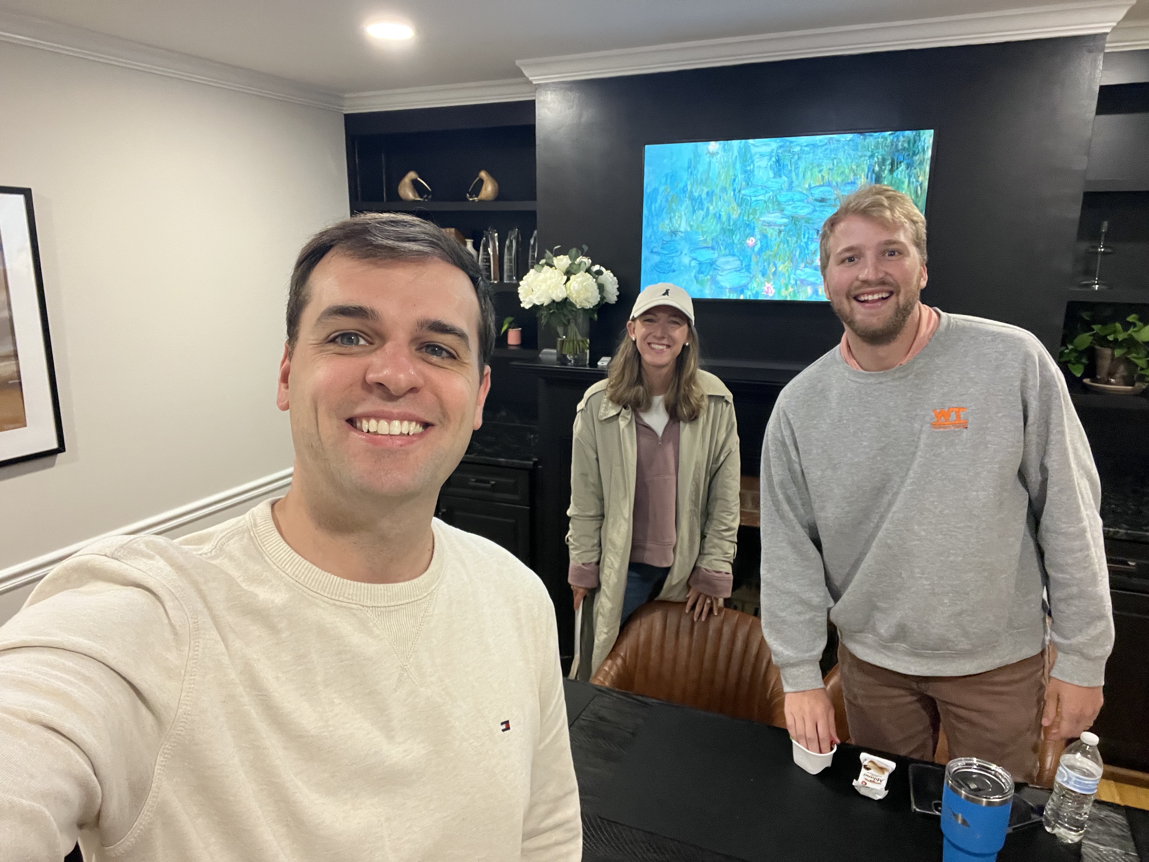 David Mount with first-time buyers David and Sarah at their Falls Church, Fairfax County home closing